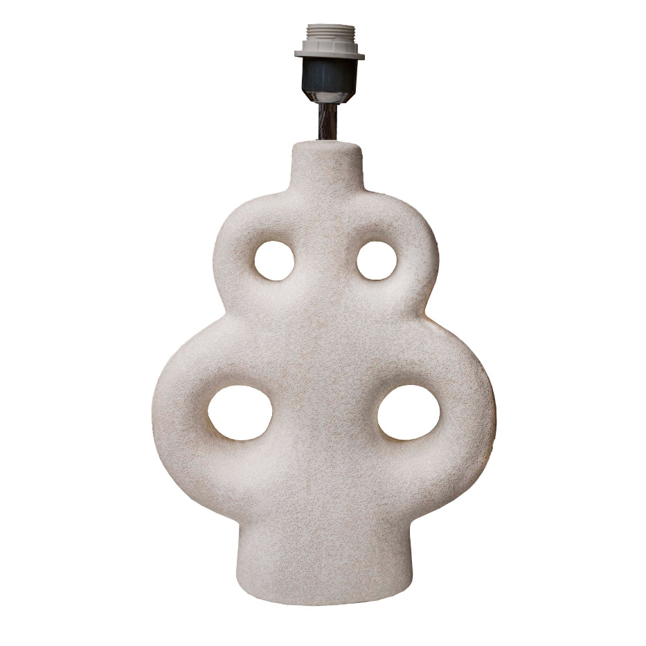 Table lamp grey pearl ceramic 30x11x38