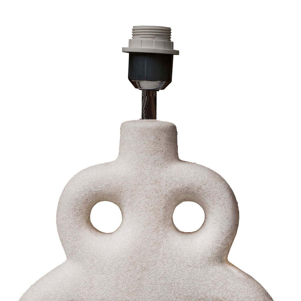 Table lamp grey pearl ceramic 30x11x38