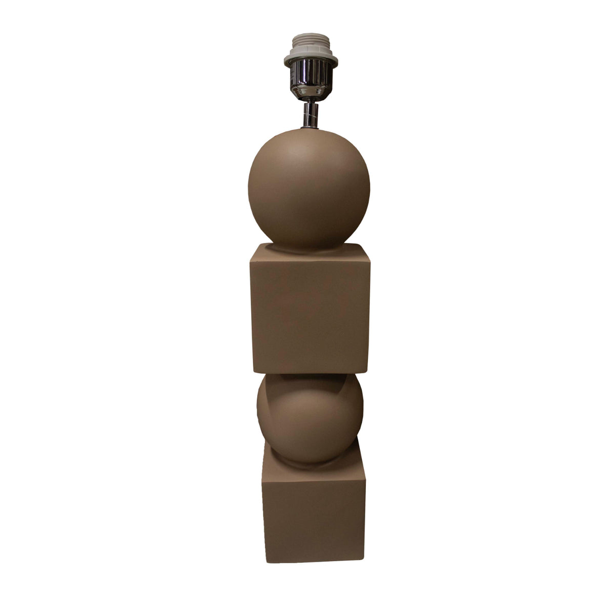 Table lamp taupe resin 13.5x13.5x53
