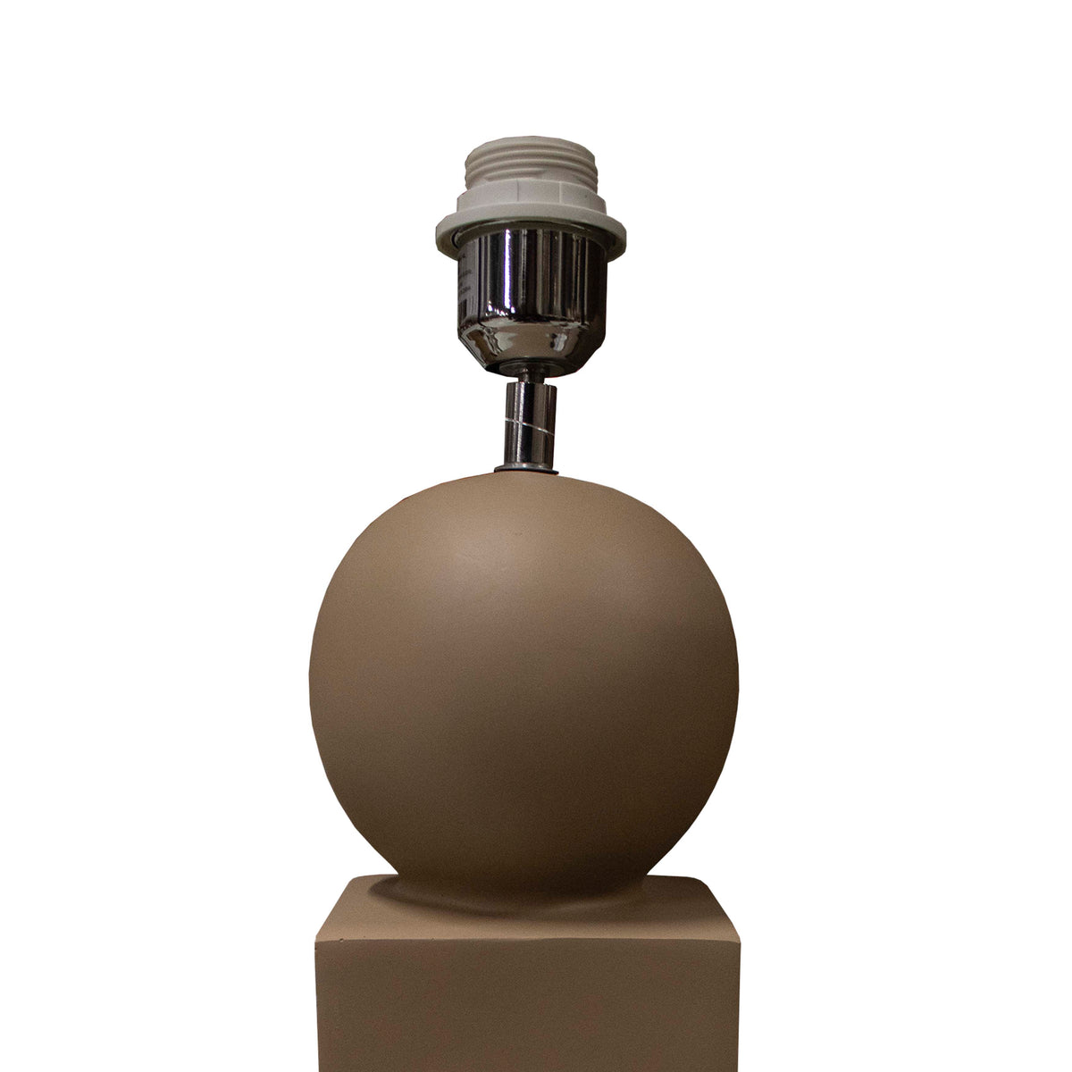 Table lamp taupe resin 13.5x13.5x53