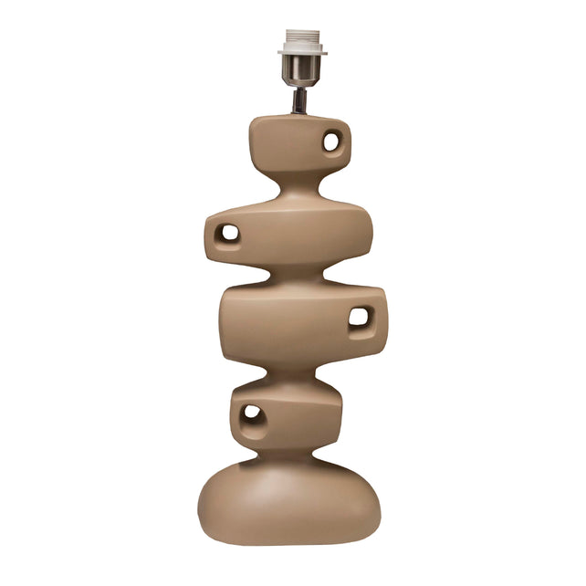 Table lamp taupe resin 23x14.5x49.5