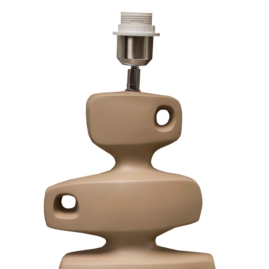 Table lamp taupe resin 23x14.5x49.5