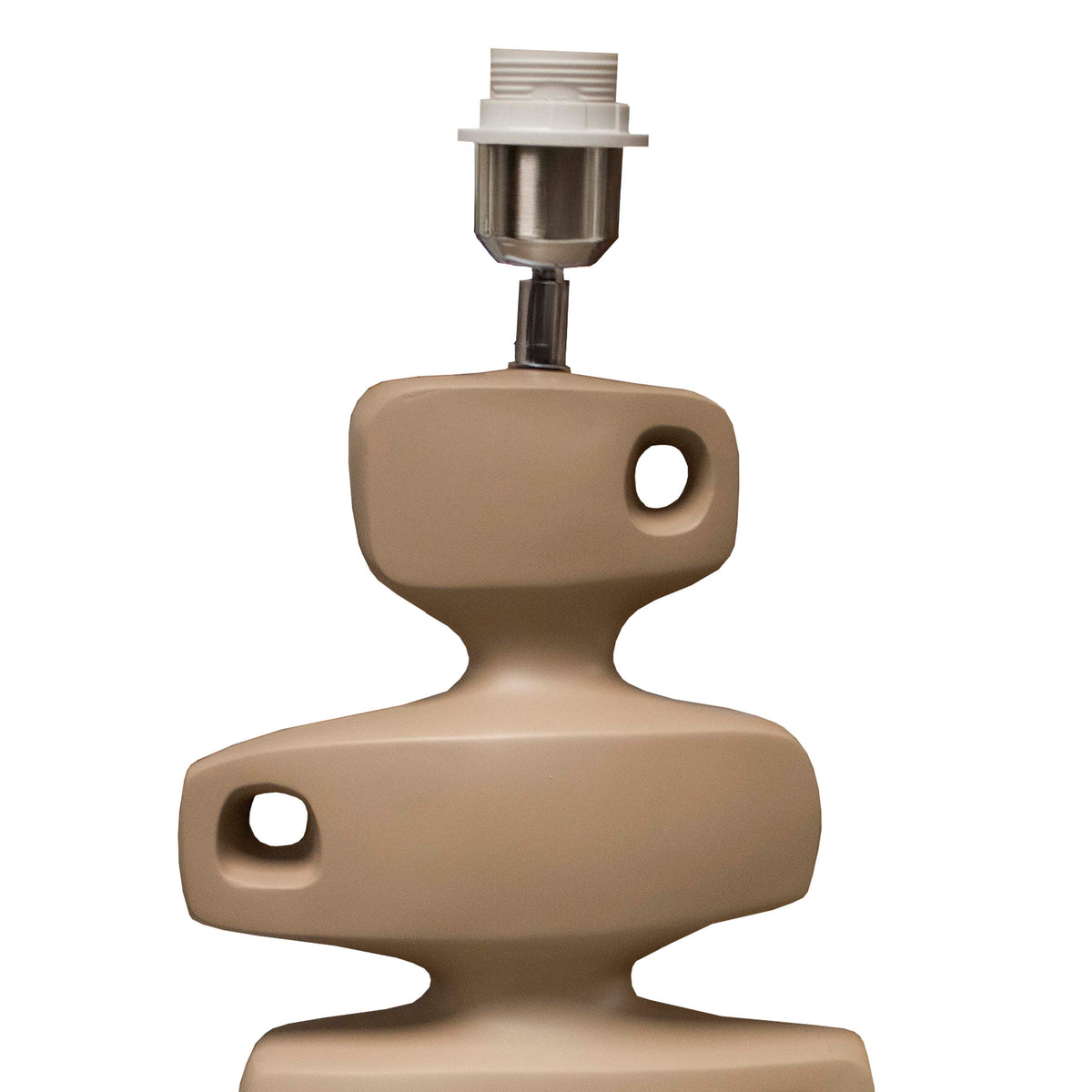 Table lamp taupe resin 23x14.5x49.5