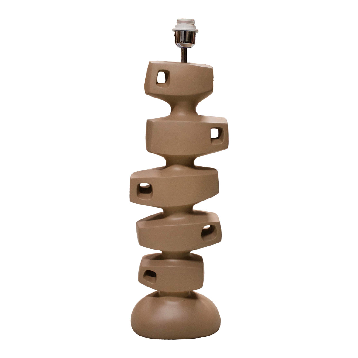 Table lamp taupe resin 23x16x65