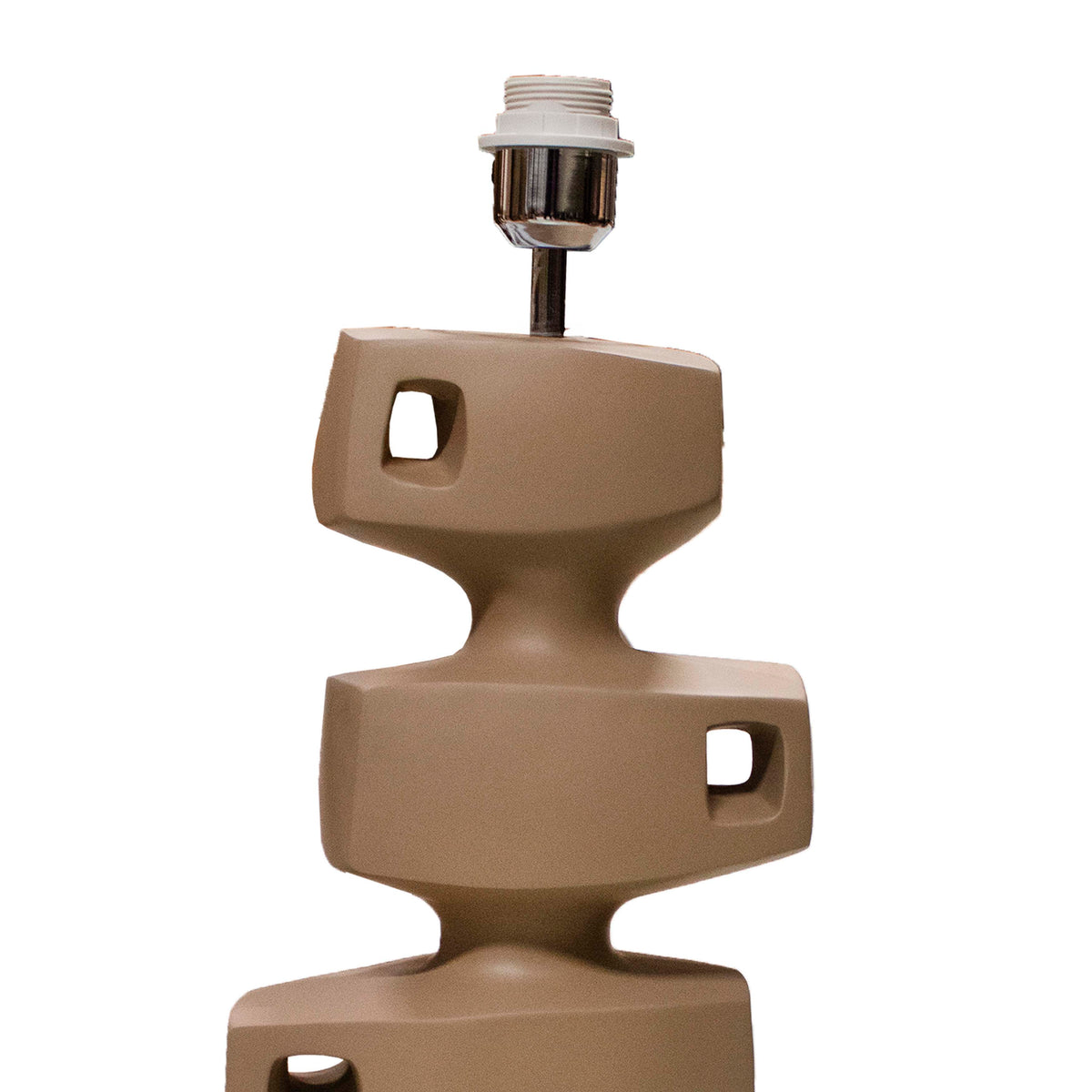 Table lamp taupe resin 23x16x65