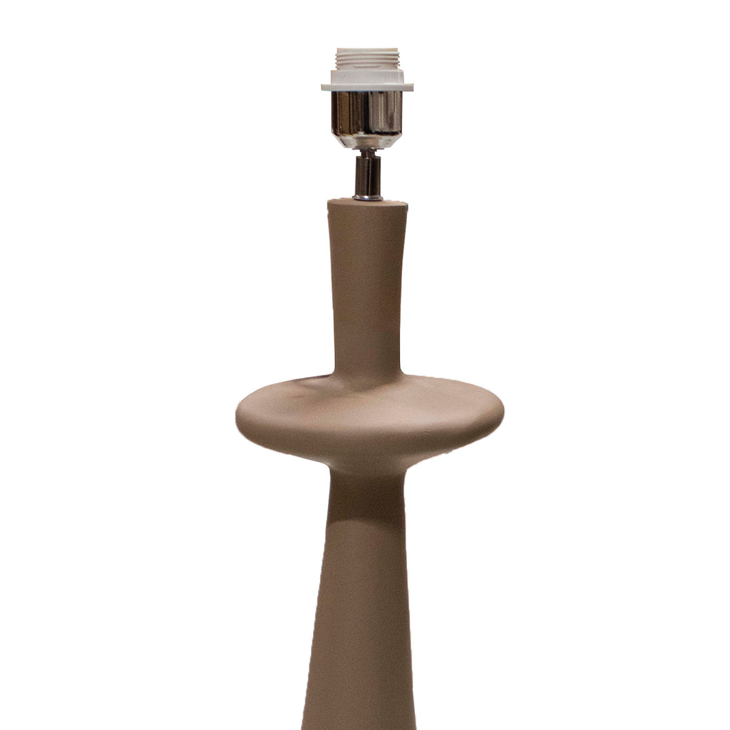 Table lamp taupe resin 17.5x17.5x80