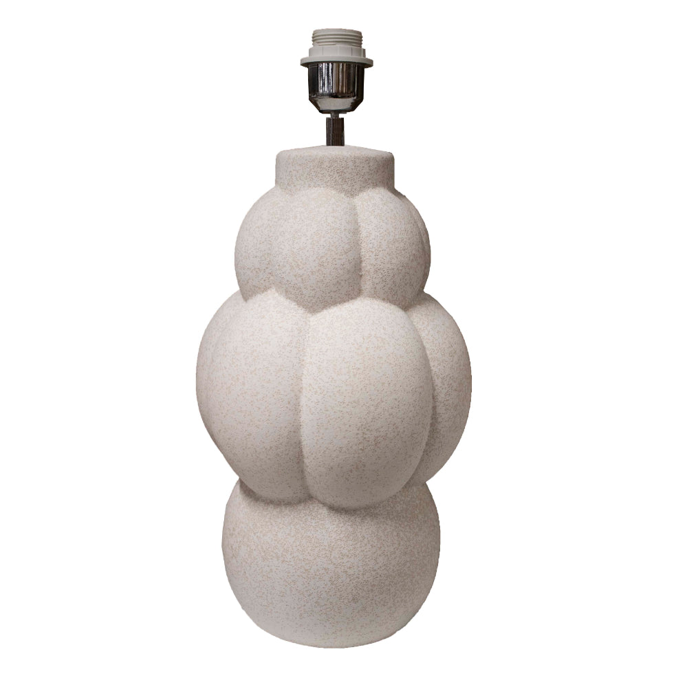 Table lamp grey pearl ceramic 23x23x40