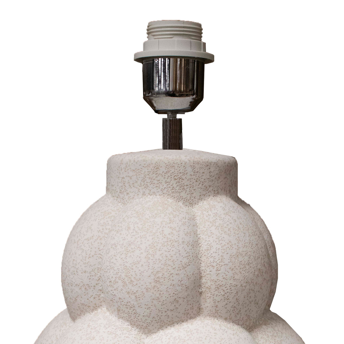 Table lamp grey pearl ceramic 23x23x40
