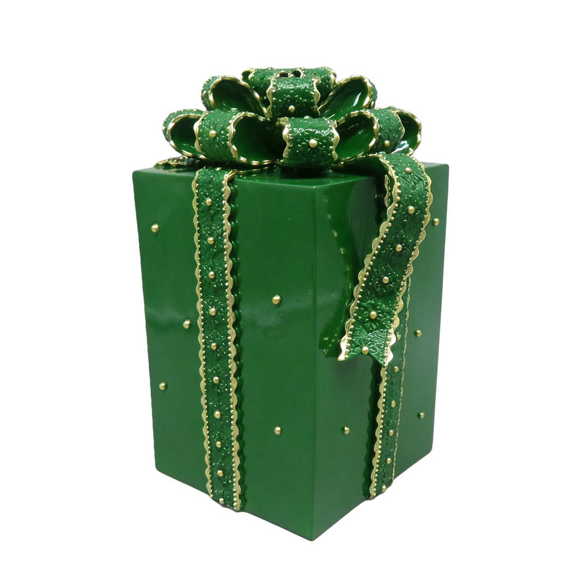 Decorative gift CADEAU 16x12x21cm green