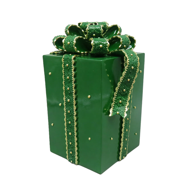 Decorative gift CADEAU 16x12x21cm green