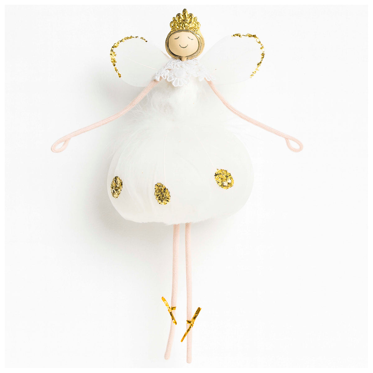 Decorative hanger angel white 10x10x17