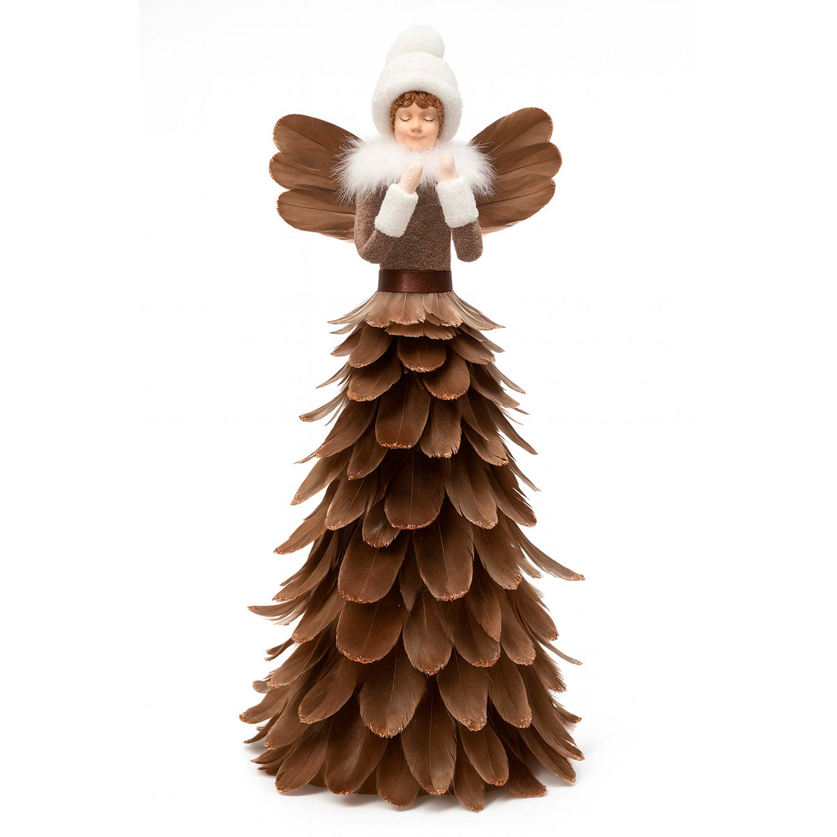 Decorative angel feathers brown 31x31x70