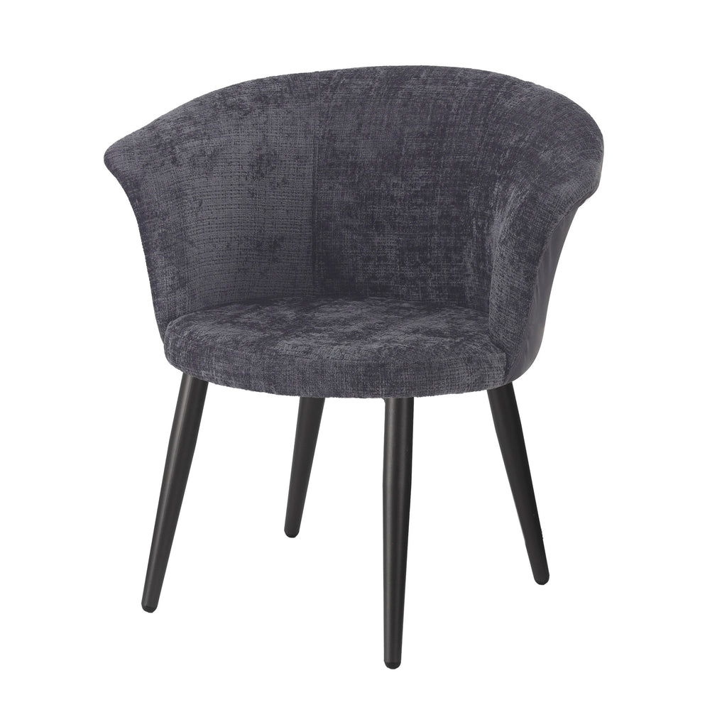 2x Eetkamerstoel ANTHONY 77x73x79cm gunmetal grijs