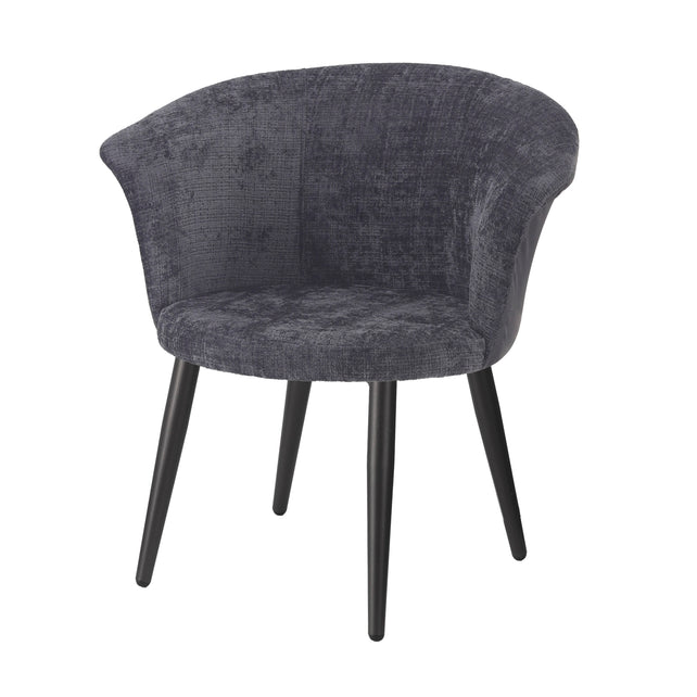 2x Dining chair ANTHONY 77x73x79cm gunmetal grey