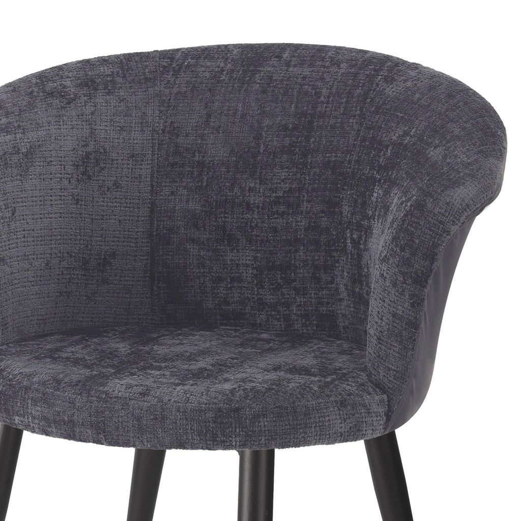 2x Eetkamerstoel ANTHONY 77x73x79cm gunmetal grijs
