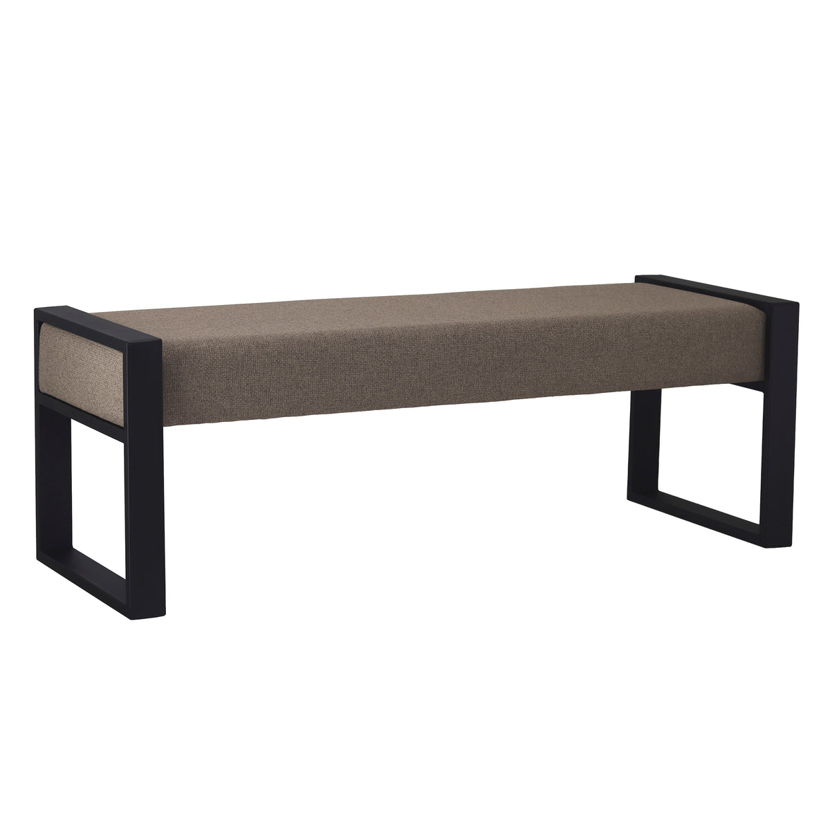 Bench BARNABY 126x45x45cm textured taupe