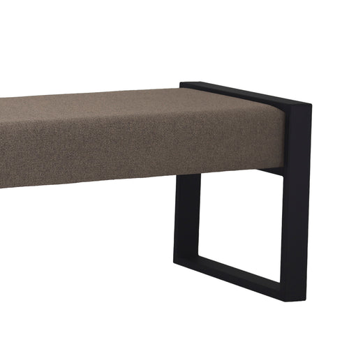 Bench BARNABY 126x45x45cm textured taupe