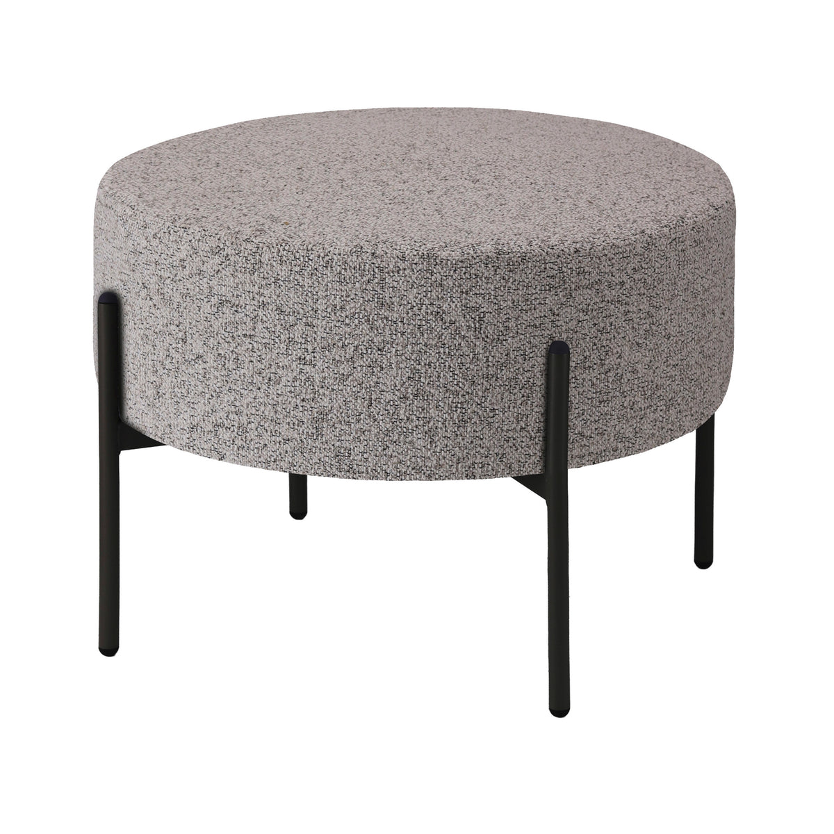 Stool BROOKS Ø66x44cm soft grey