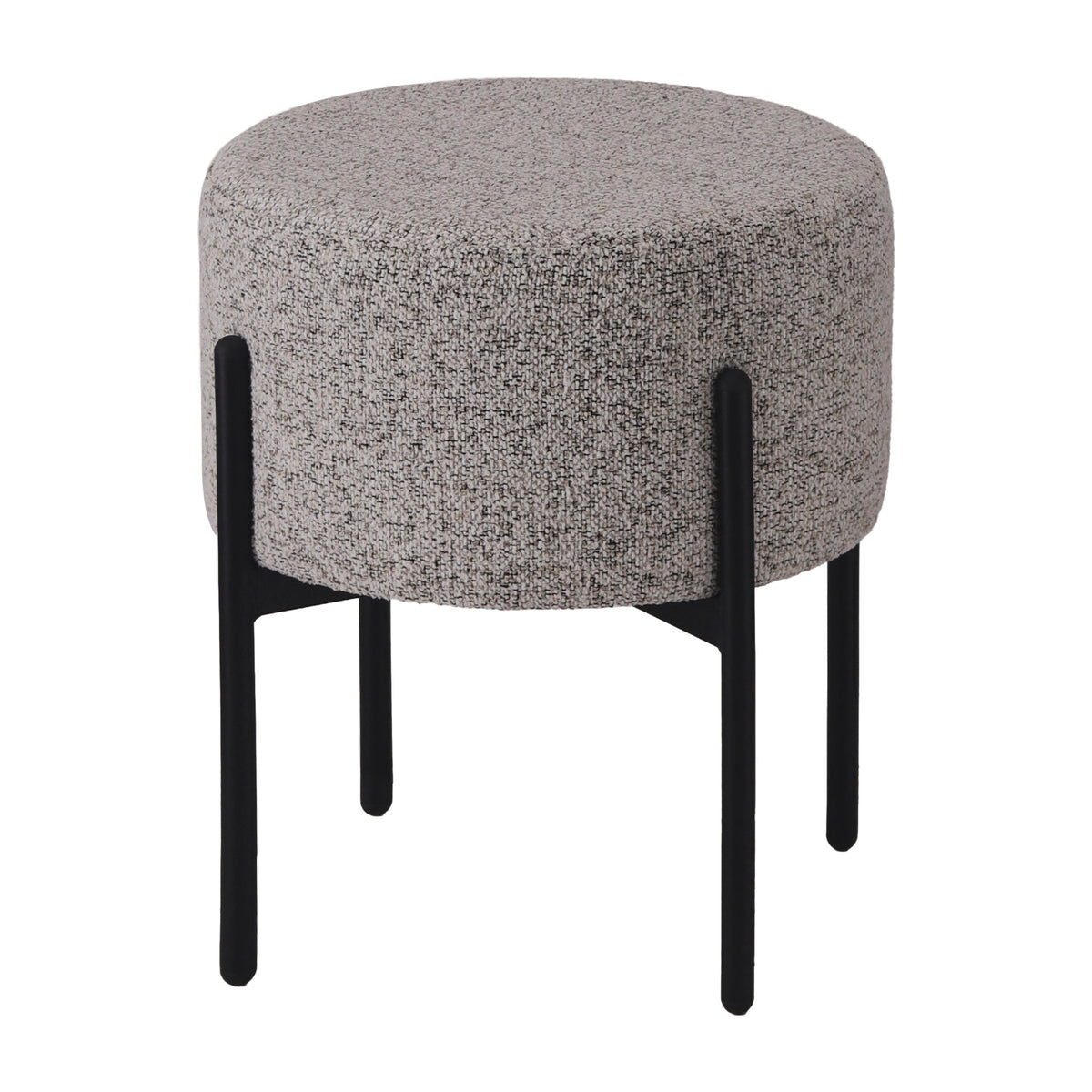 Stool BROOKS Ø42x44cm soft grey