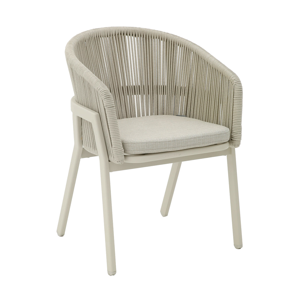 2x Outdoor dining chair CANCUN 59x58x79cm cream