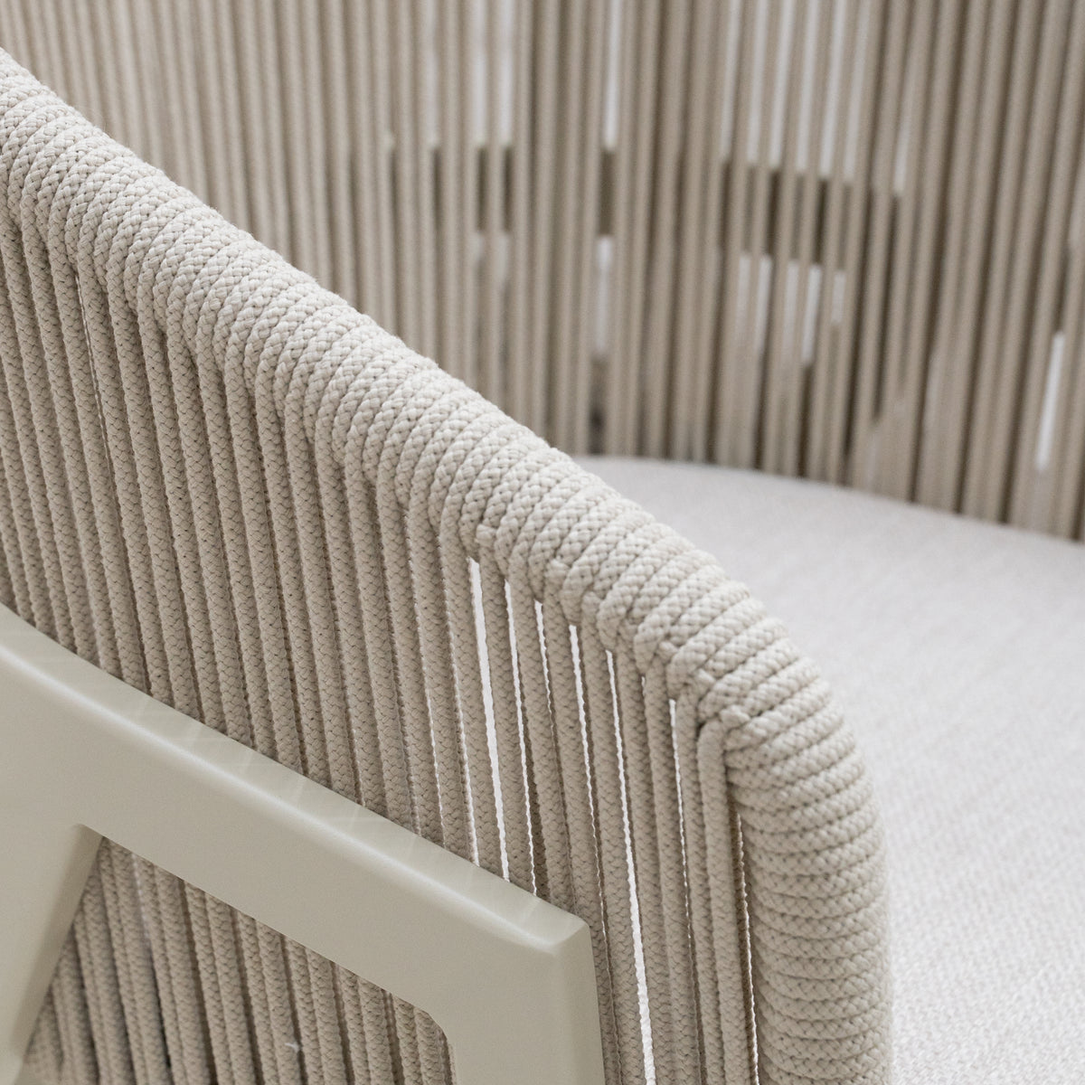 2x Outdoor dining chair CANCUN 59x58x79cm cream