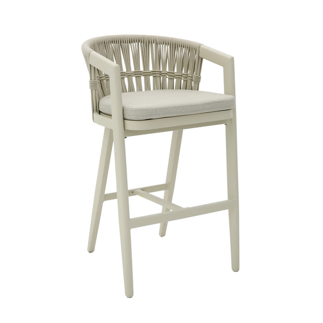 2x Buiten barkruk CANCUN 57x59x100 crème