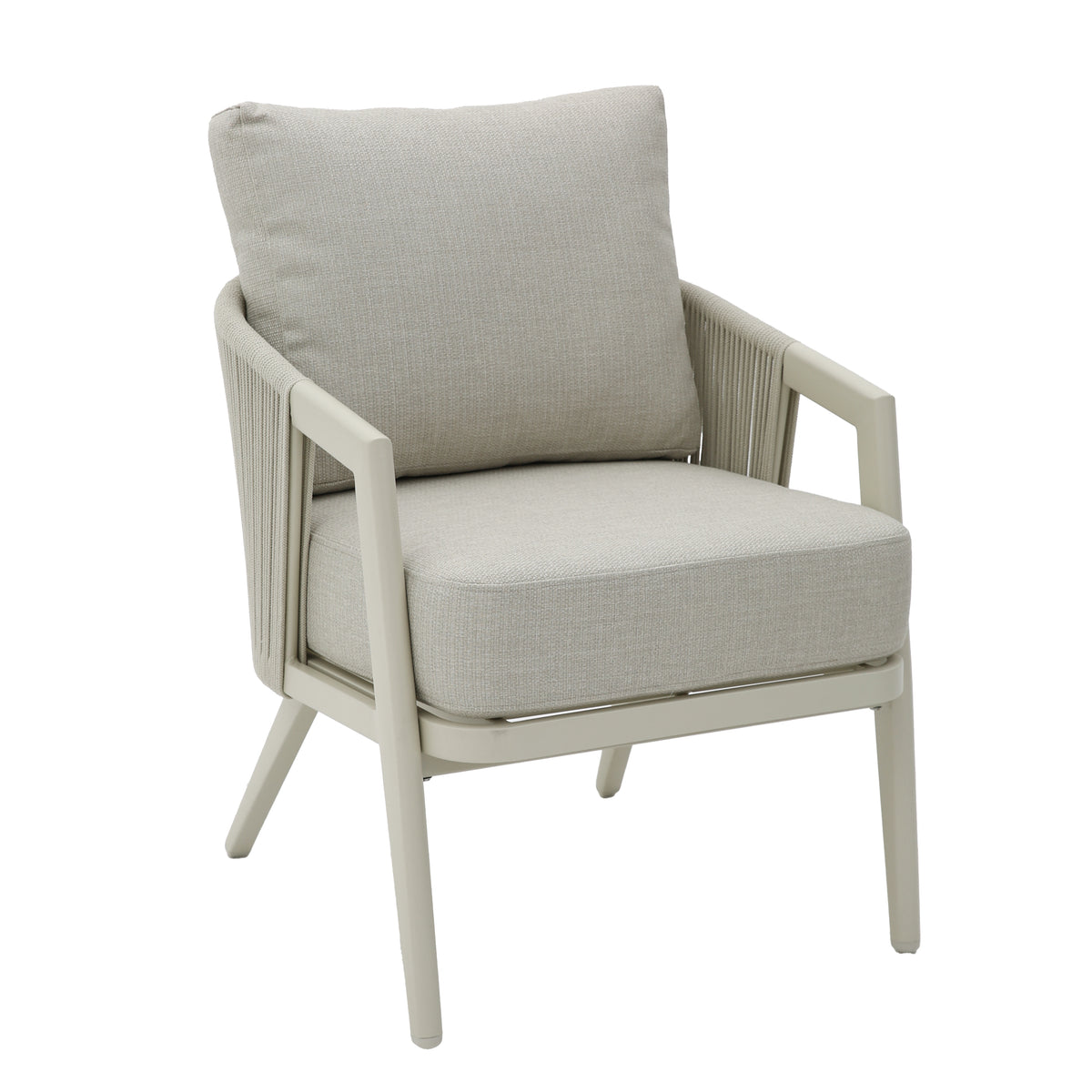 Outdoor-Sessel TEQUILA mit Fußstütze 67x77x73cm creme