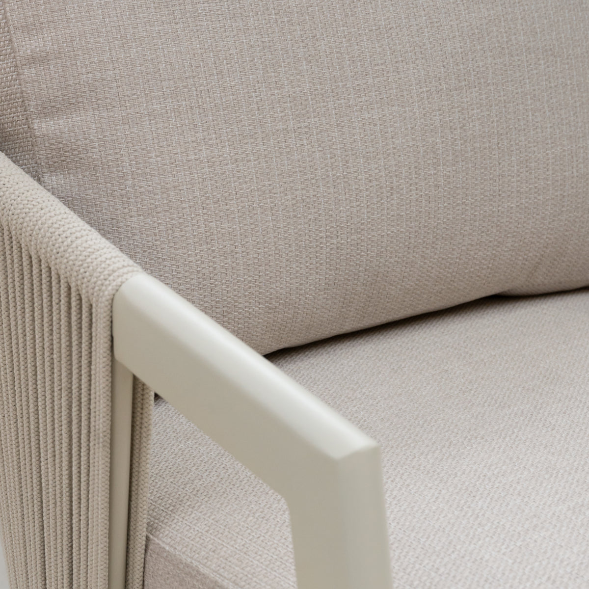Outdoor-Sessel TEQUILA mit Fußstütze 67x77x73cm creme