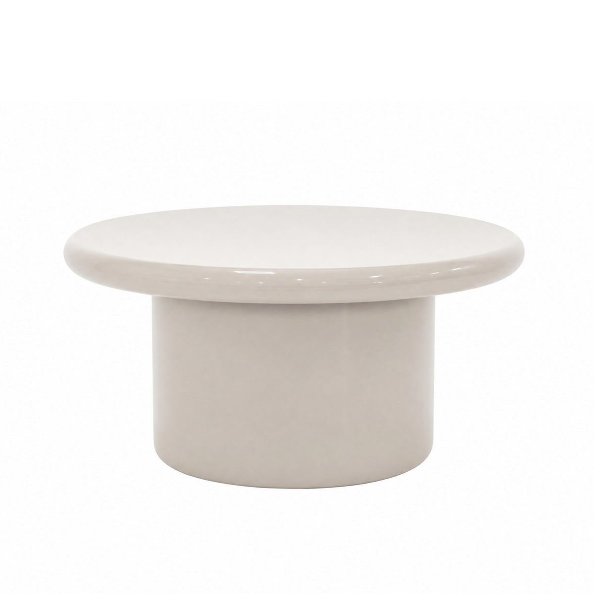 Coffee table LUCIDO Ø80x38cm oat milk