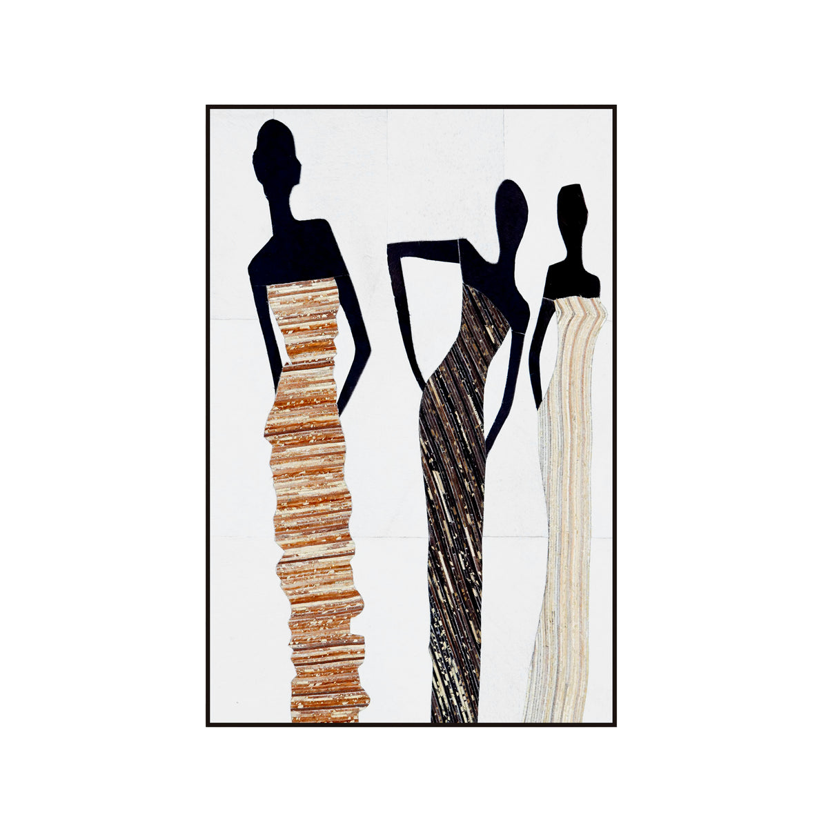 Wall art KHANYA 100% leather 90x120cm natural