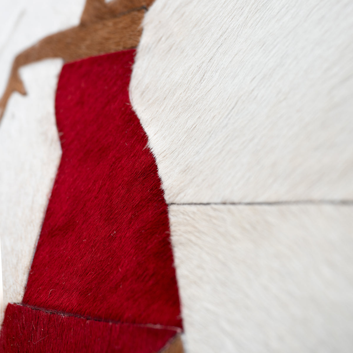 Wall art JUMA 100% leather 40x60cm white red