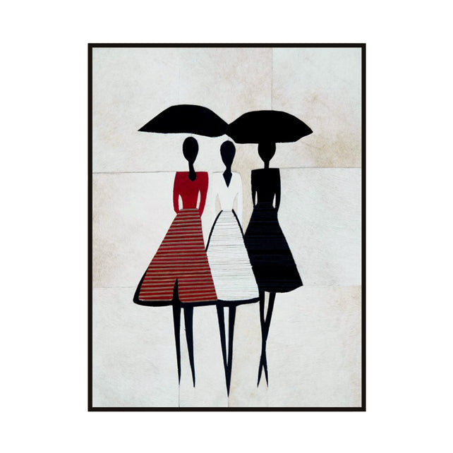 Wall art LINA 100% leather 90x120cm white