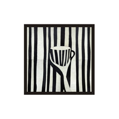 Wandbild SINDI 100% Leder 60x60cm schwarz weiß