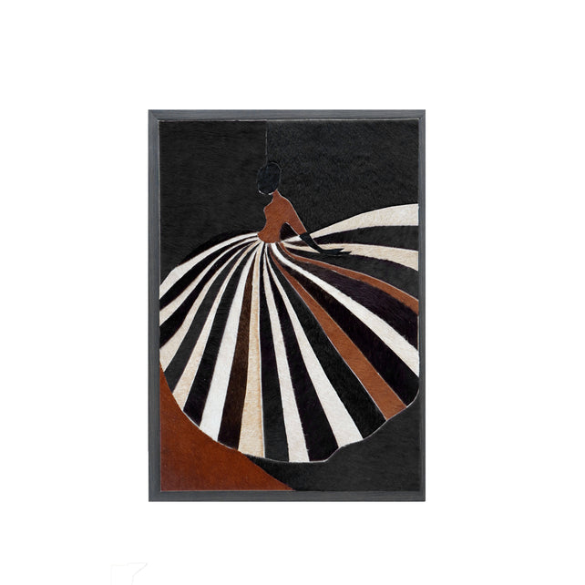 Wall art AMINATA 100% leather 90x150cm brown
