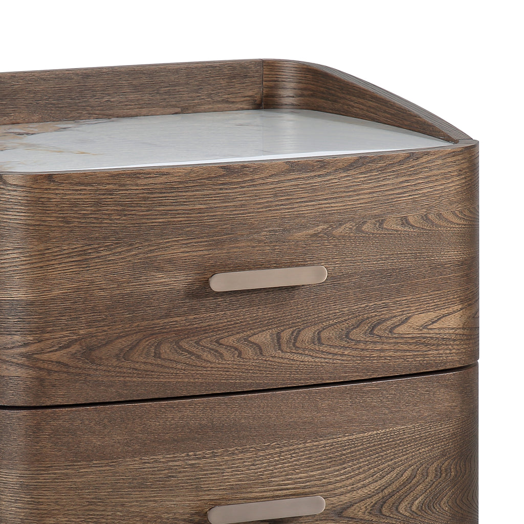 Bedside TASMANIA w/ceramic top 55x45x55cm acorn
