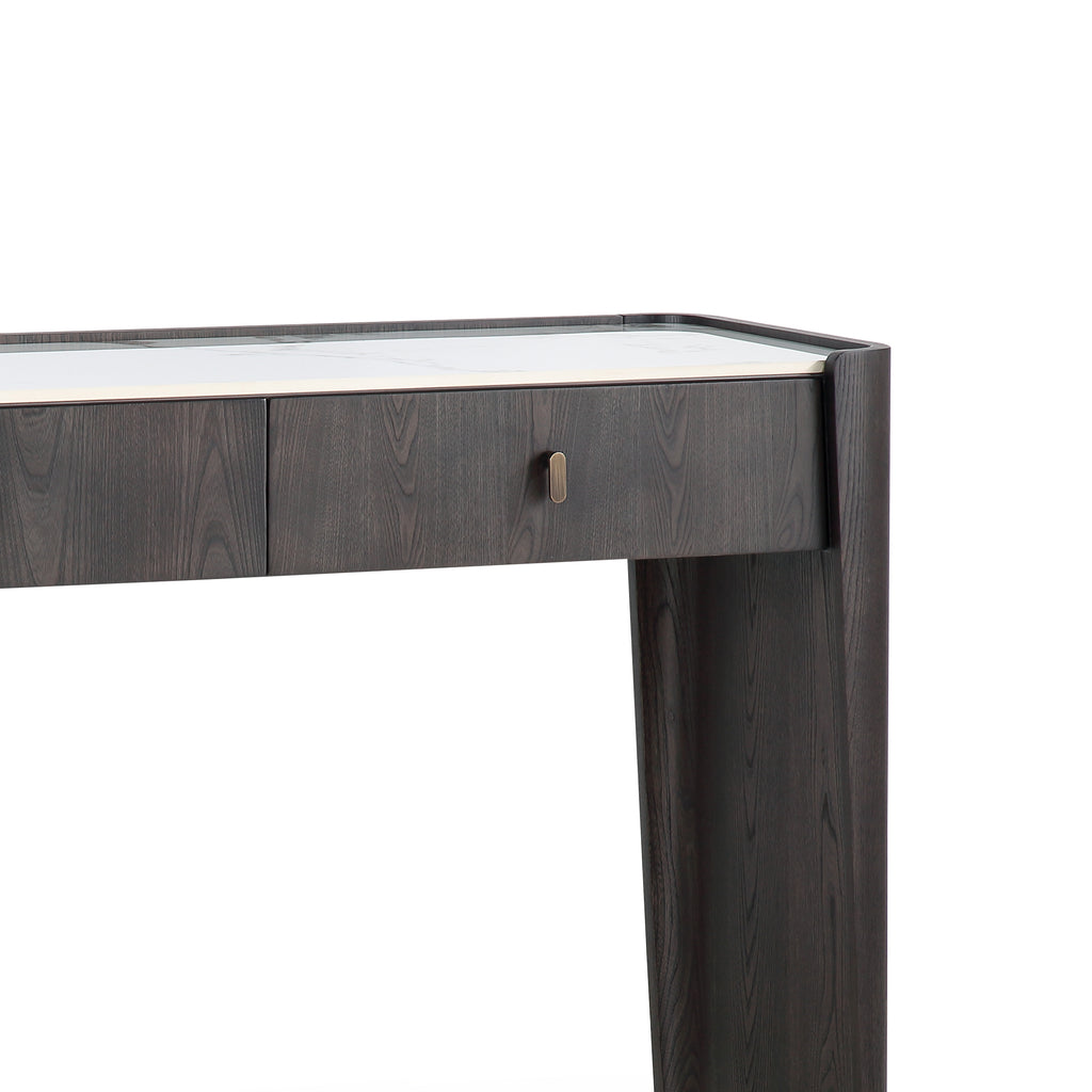 Schreibtisch BYRON m. Keramikplatte 120x45x79cm midnight mocha