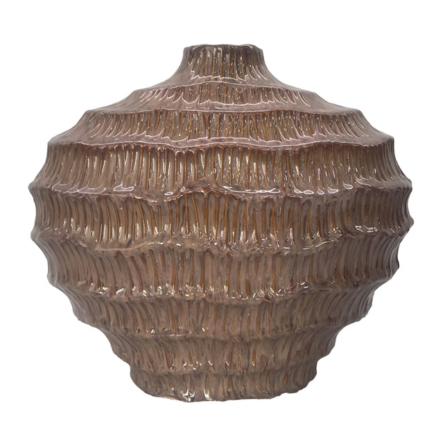 Vase OMAR ceramic 28x18x24cm mixed brown