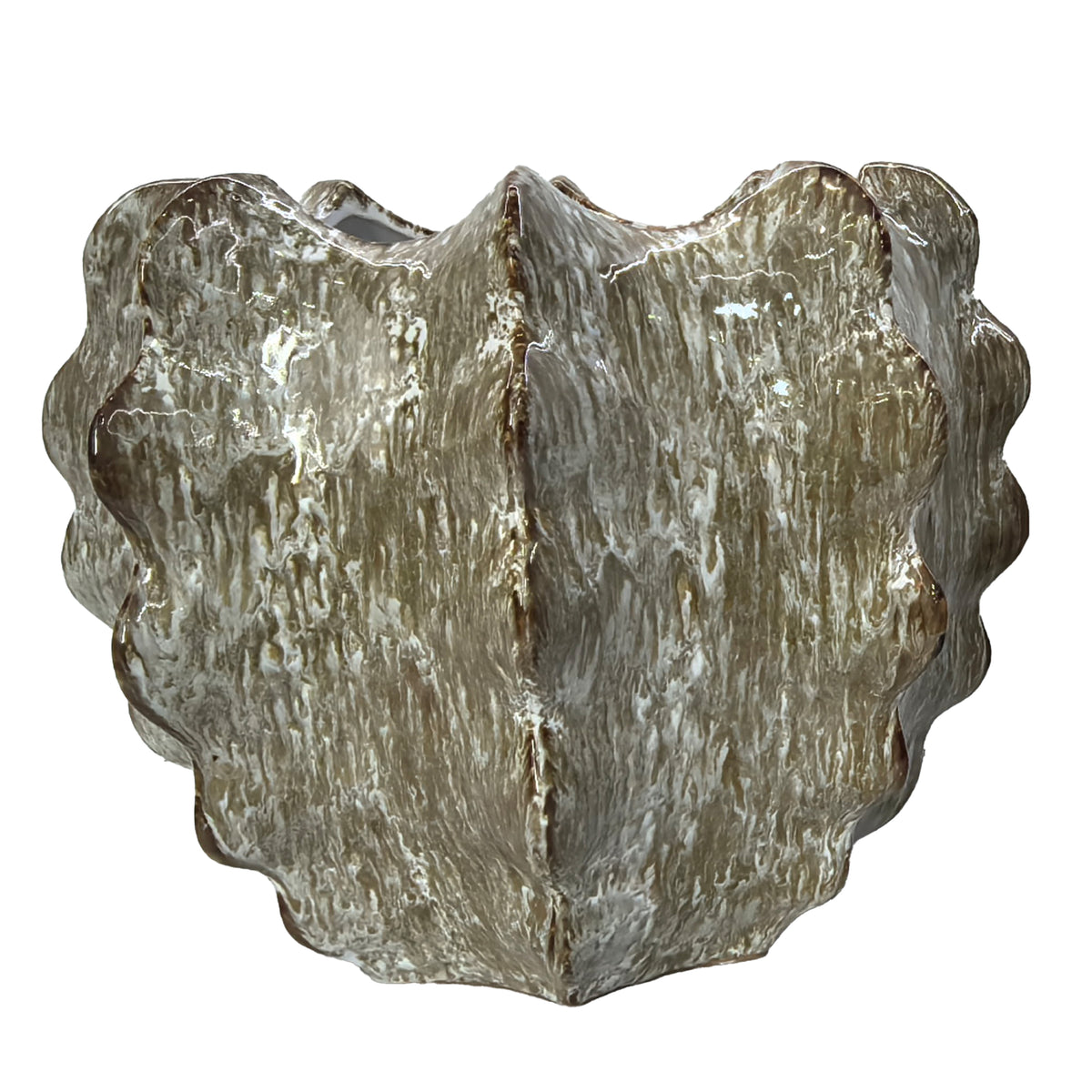 Topf OSCAR Keramik Ø33x26cm weiß braun