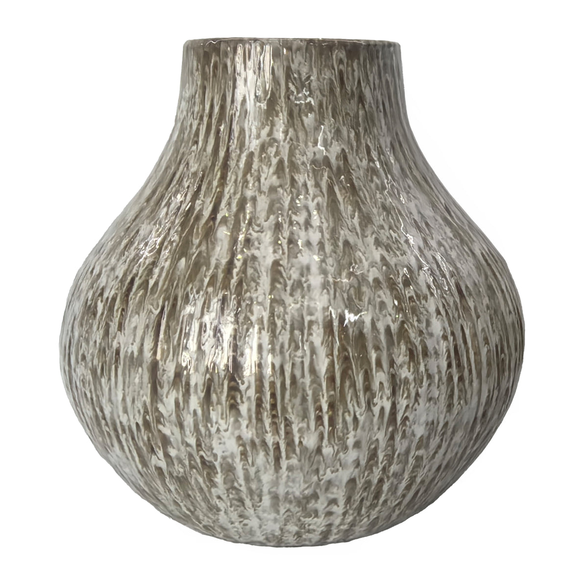 Vase ELIAS Keramik Ø28x30cm weiß braun