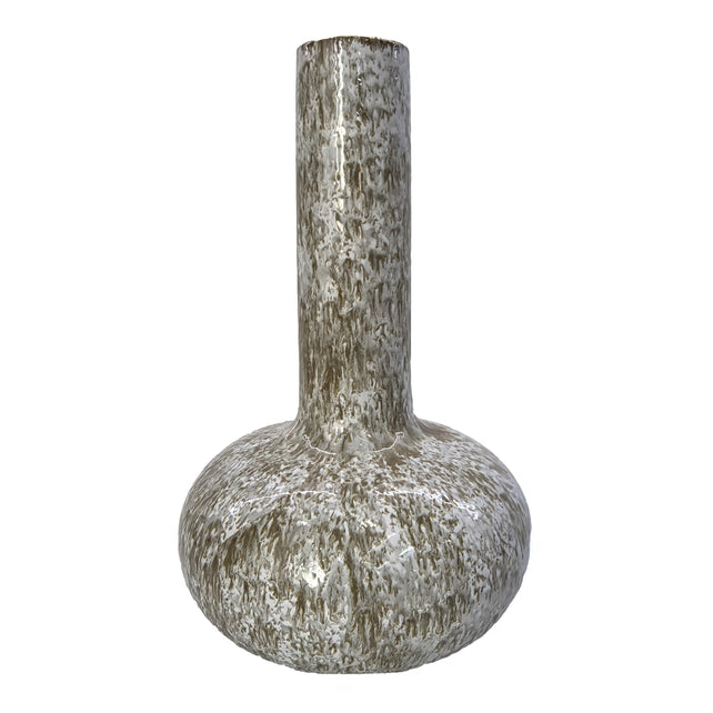 Vase JULIAN ceramic Ø31x51cm white brown
