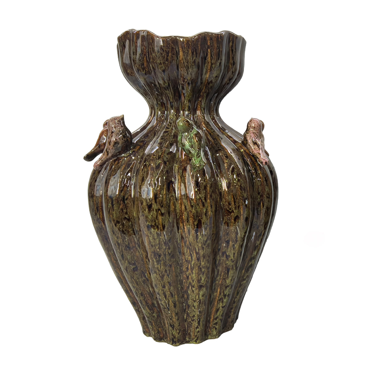 Vase LENNY Keramik Ø27x40cm antikgrün