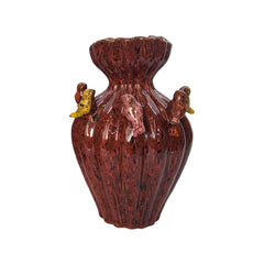 Vase LENNY ceramic Ø23x30cm antique red