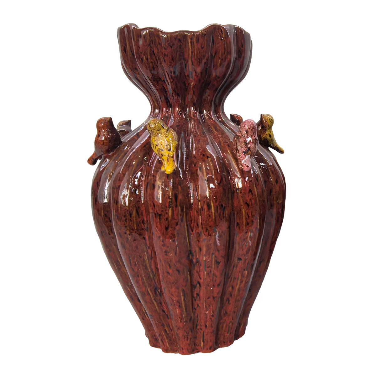 Vase LENNY ceramic Ø27x40cm antique red