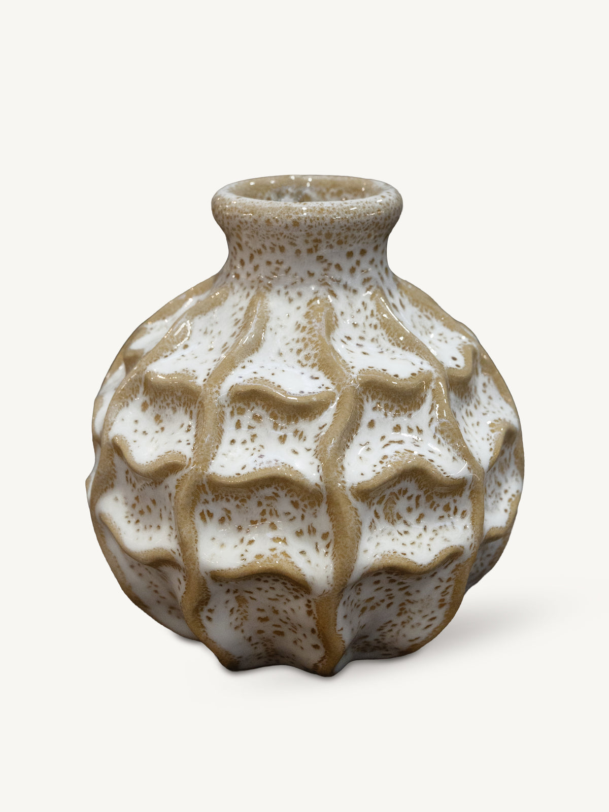 Vase VIKTOR ceramic Ø11x12cm beige mix