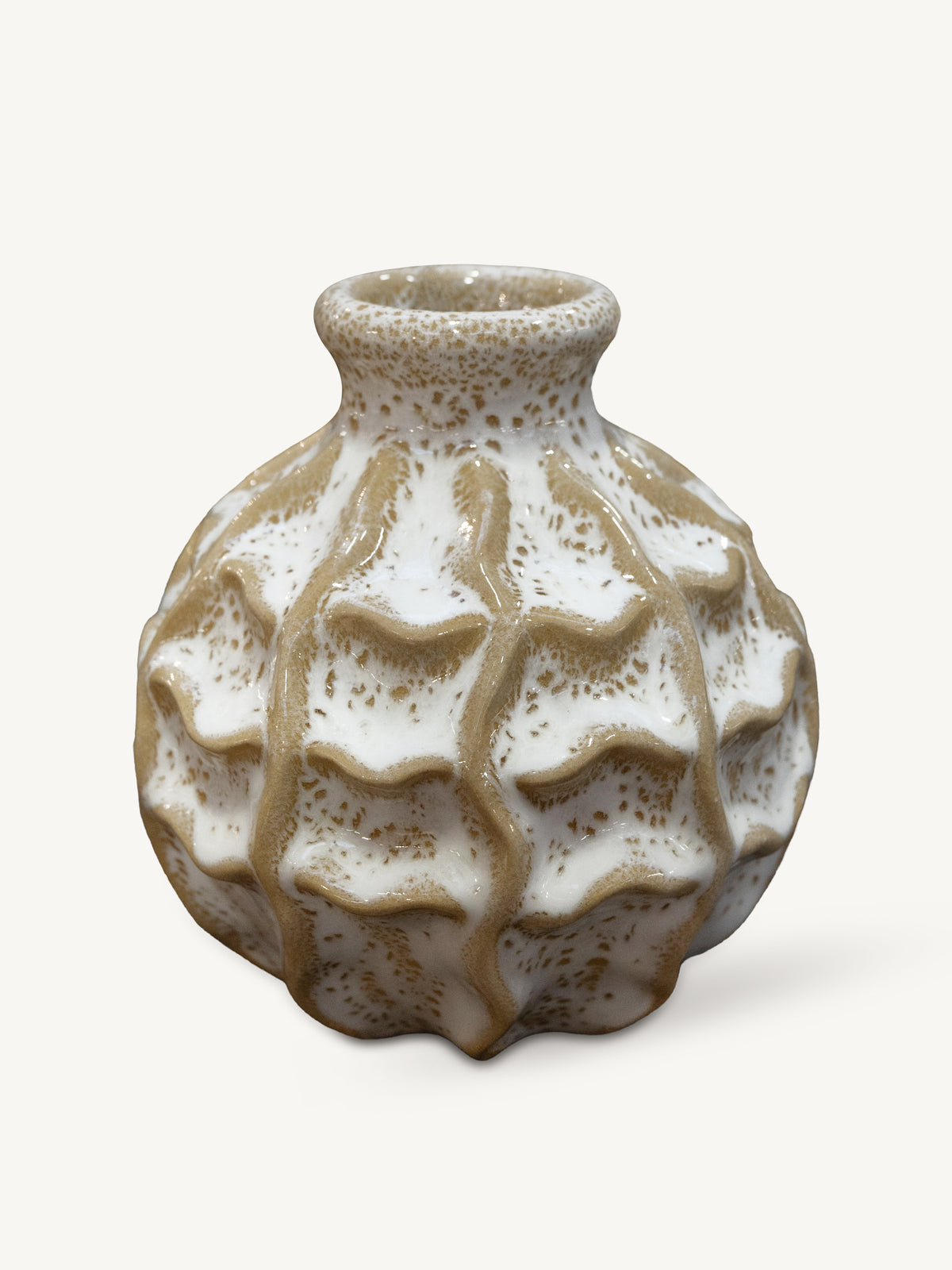 Vase VIKTOR ceramic Ø11x12cm beige mix