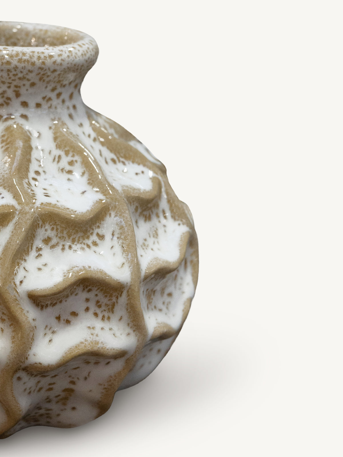 Vase VIKTOR ceramic Ø11x12cm beige mix