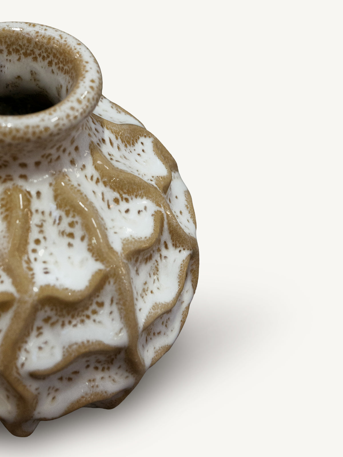 Vase VIKTOR ceramic Ø11x12cm beige mix