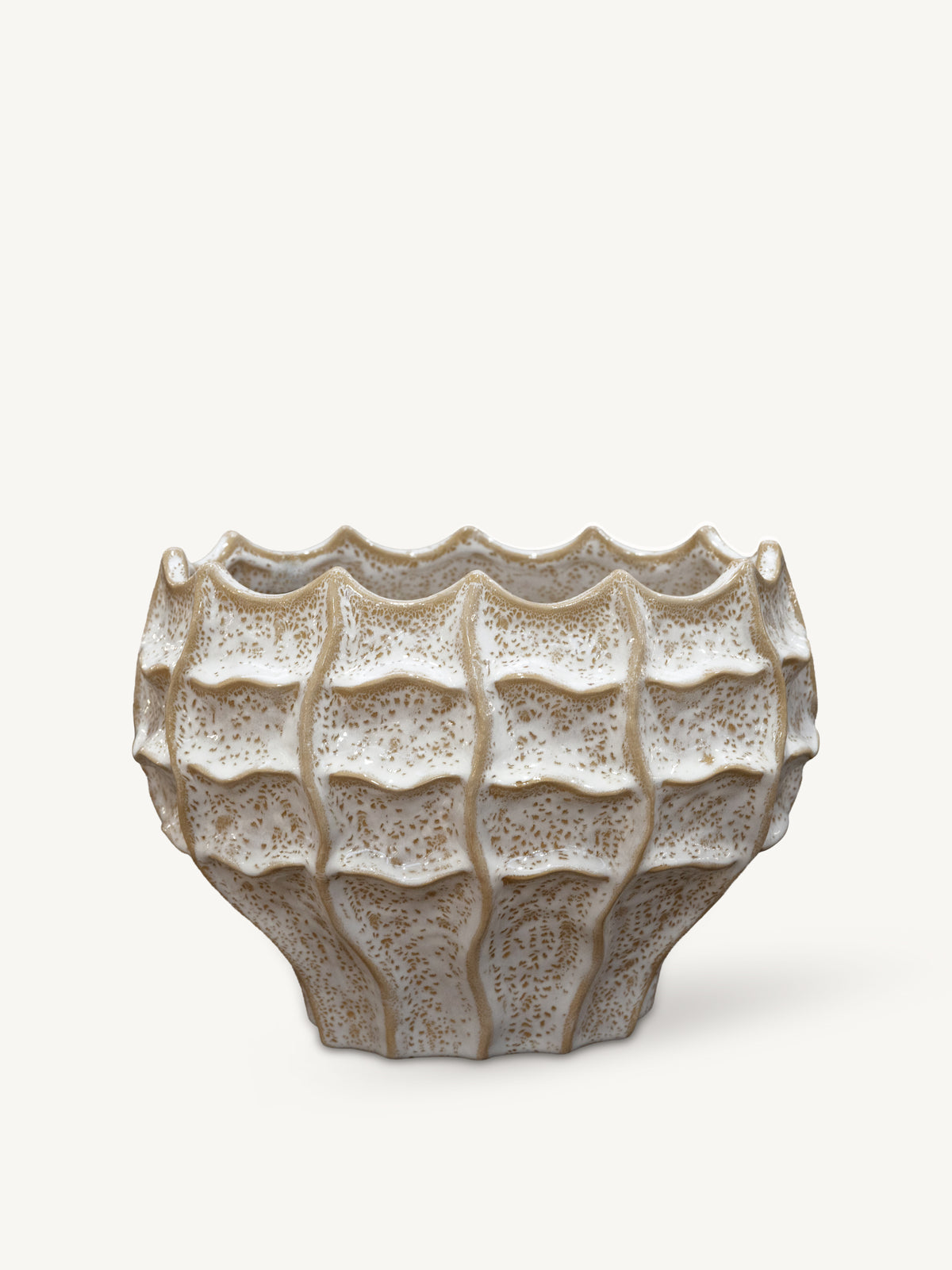 Pot PADMA ceramic 30x20x21cm beige mix