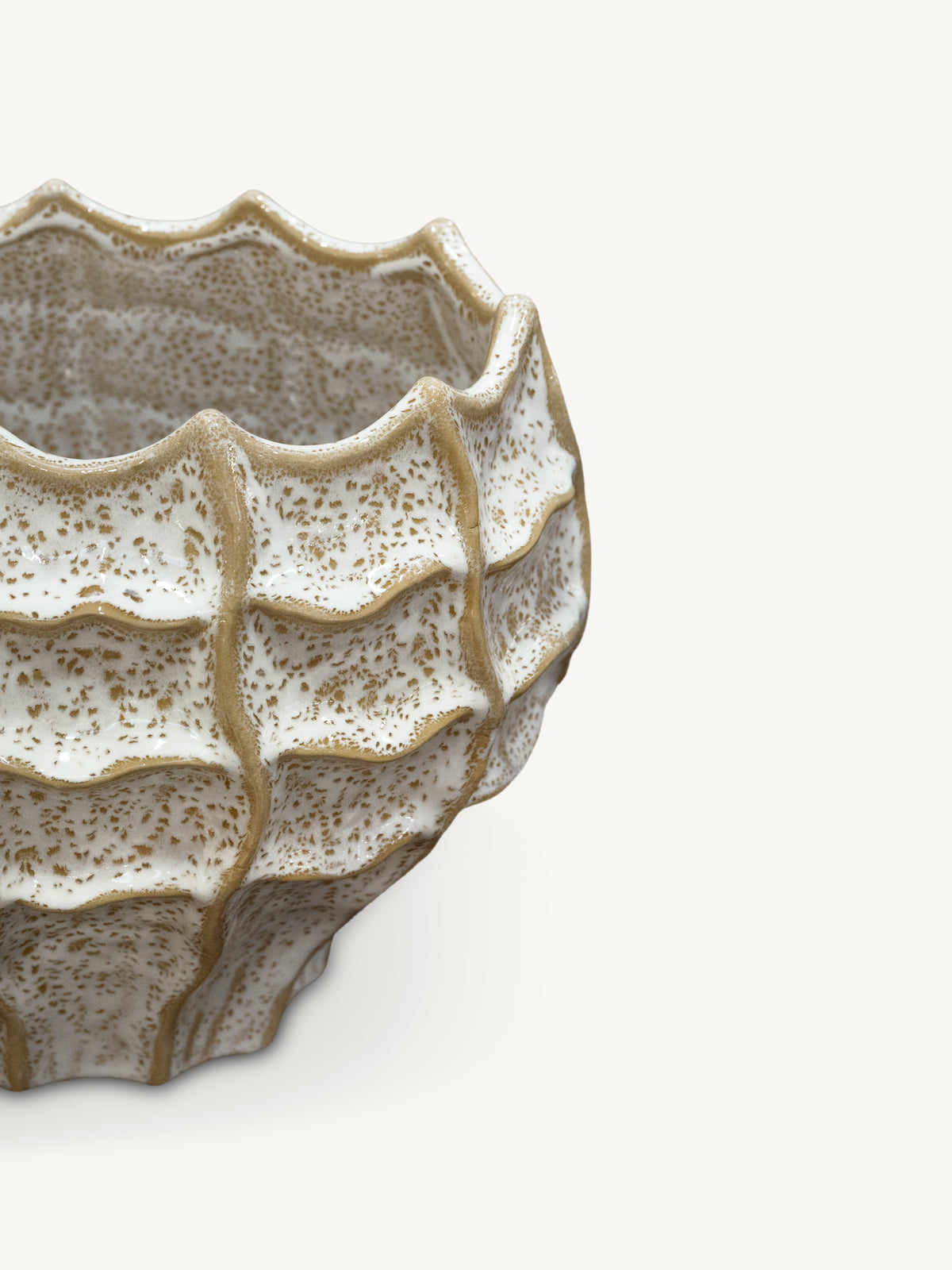 Pot PADMA ceramic 30x20x21cm beige mix