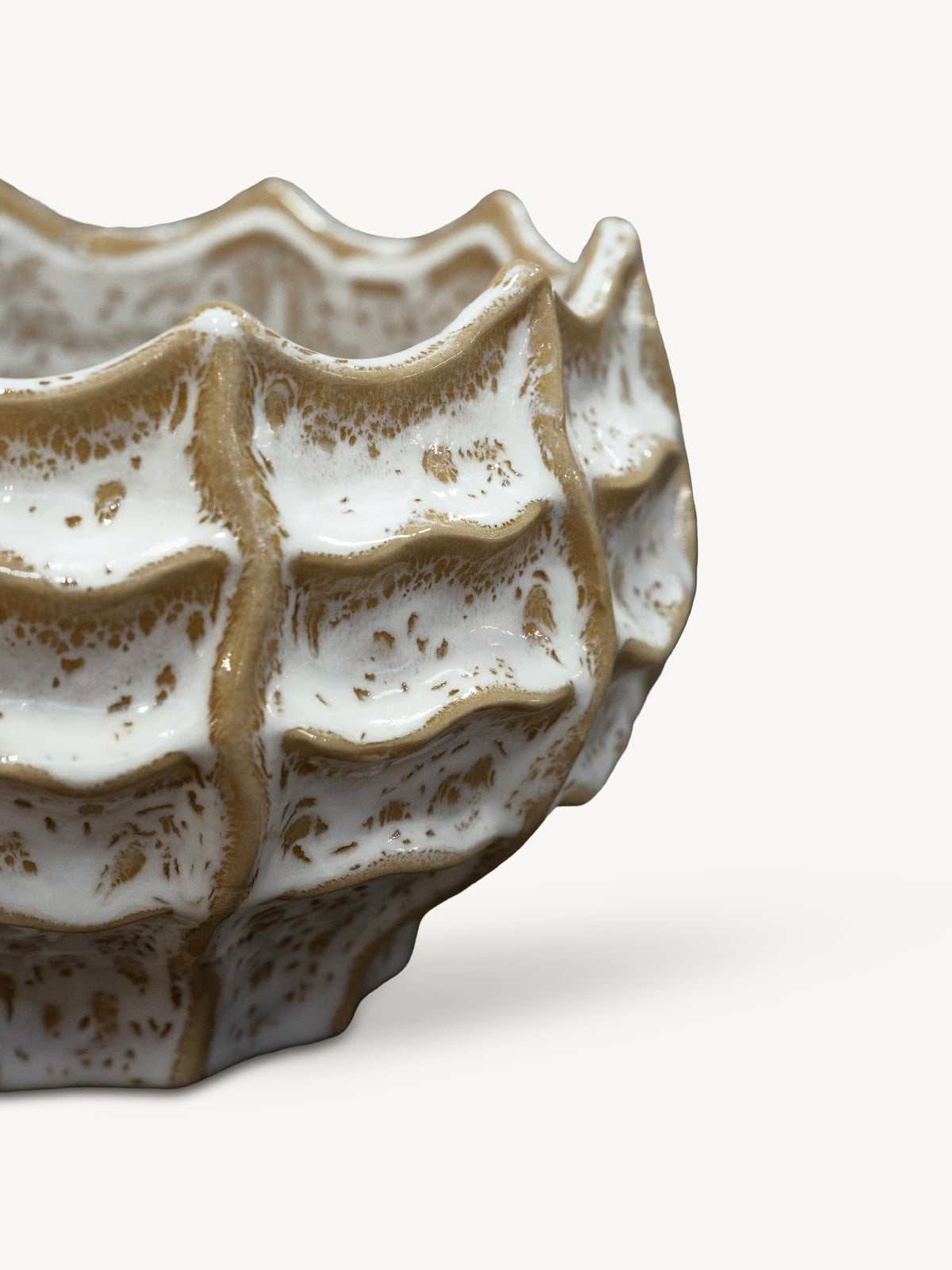 Pot ALBUS ceramic Ø21x13cm beige mix